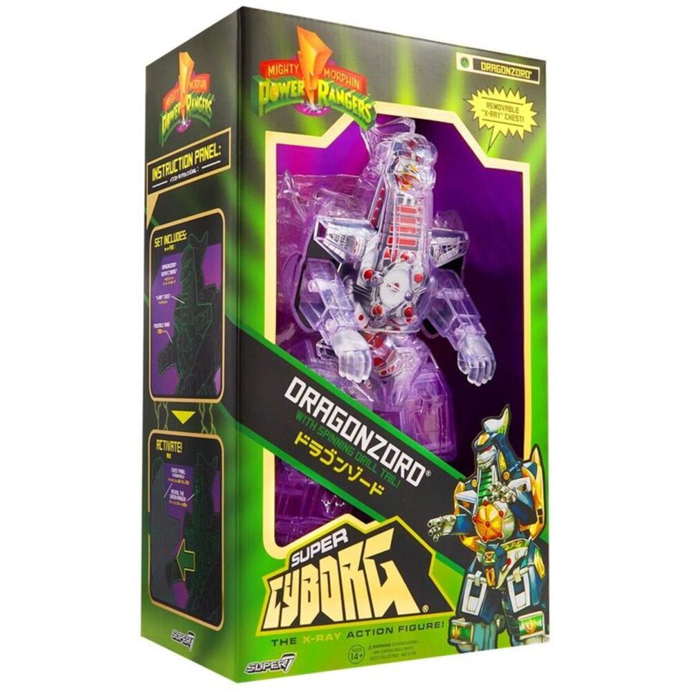 Super7 - Mighty Morphin Power Rangers - Super Cyborg - Dragonzord (Clear)